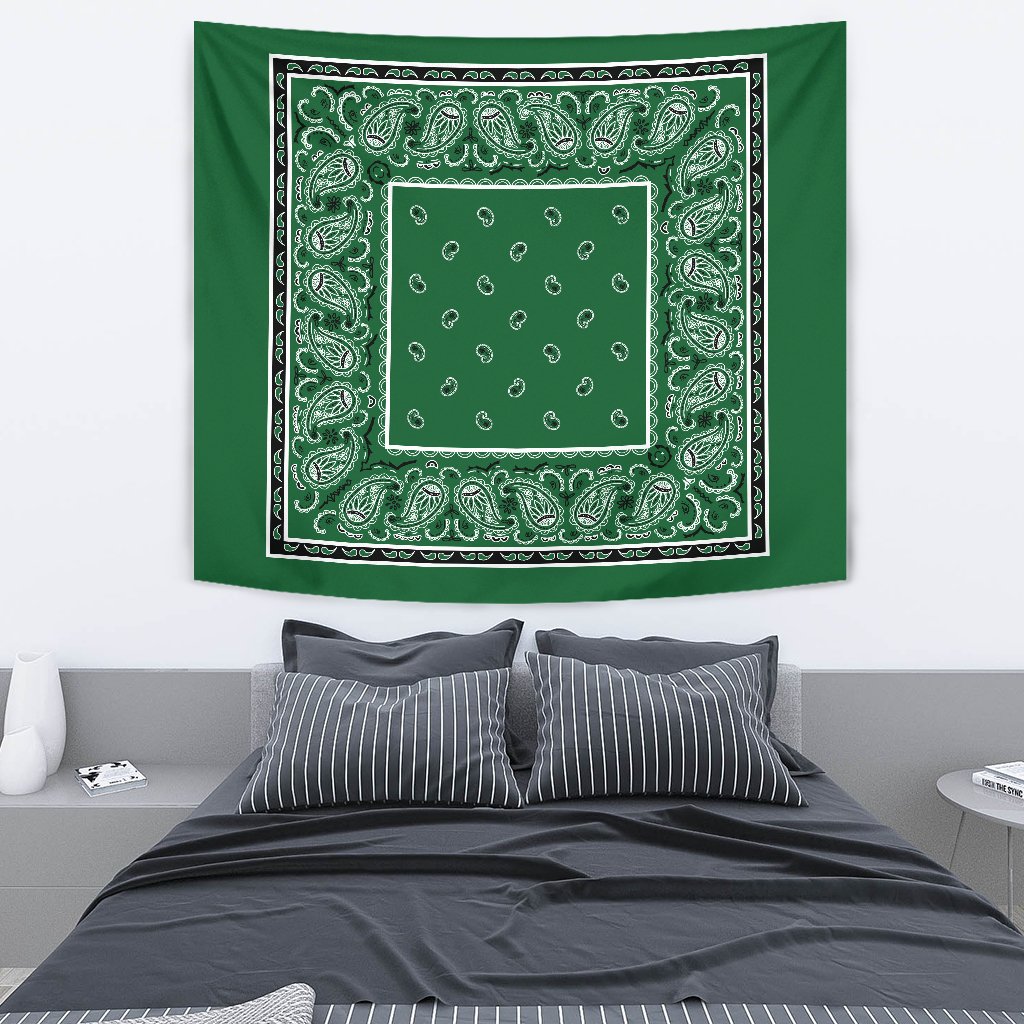 Classic Green Bandana Tapestry