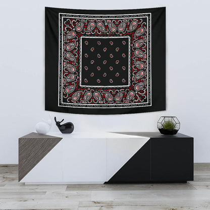 wicked black bandana tapestry