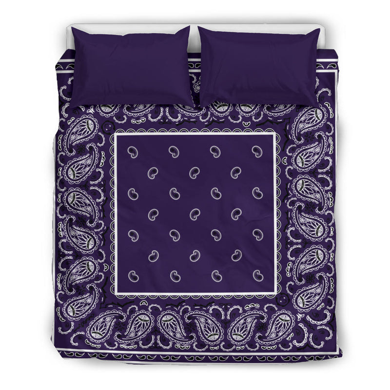 Royal Purple Bandana Duvet Set