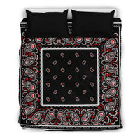 Black Bandana Duvet Cover Set