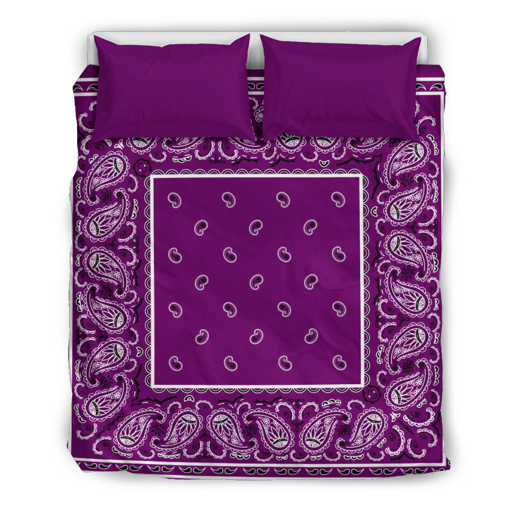 Plum Bandana Duvet Cover Set