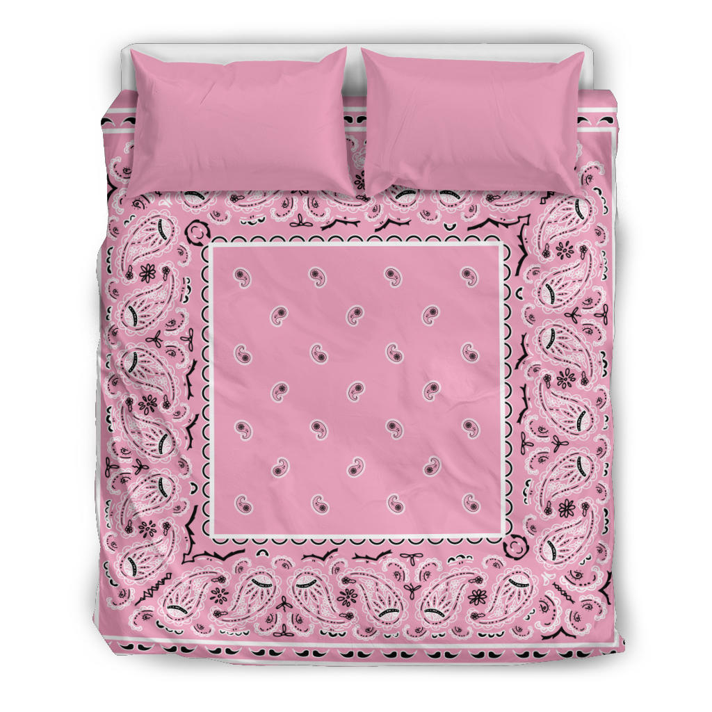 King Pink Bandana Duvet Cover Set