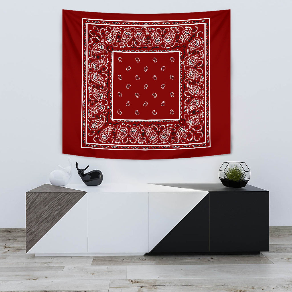 Maroon Bandana Tapestries