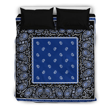 blue black bandana duvet