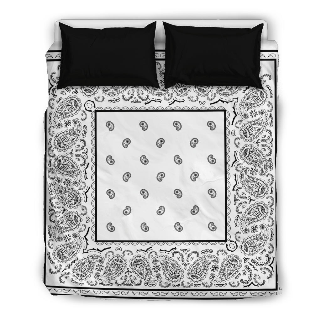 White bandana Duvet Cover Set