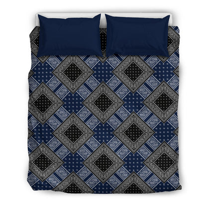 Blue and Black Bandanas DB Duvet Cover Set