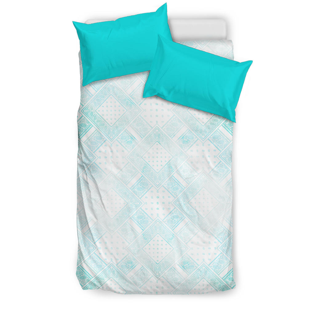 Faded Blues Bandanas Duvet Cover Set