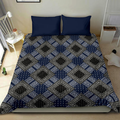 Blue and Black Bandanas DB Duvet Cover Set
