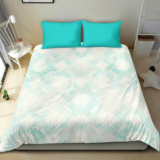 Faded Blues Bandanas Duvet Cover Set