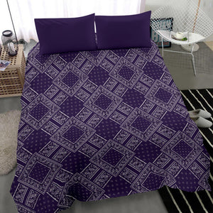 purple bandana bedding set