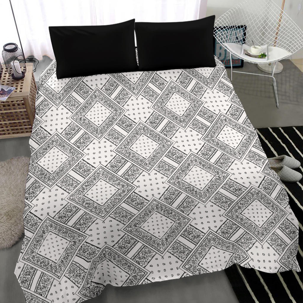 white bandana bedding set