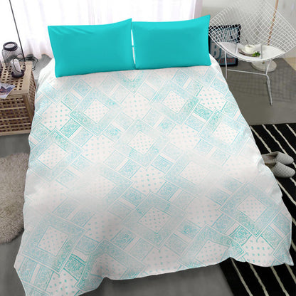Faded Blues Bandanas Duvet Cover Set