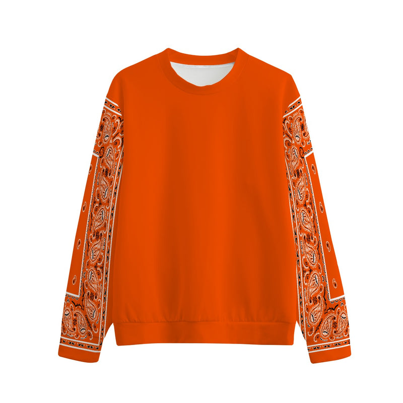 Unisex Orange Sleeved Bandana Sweatshirt