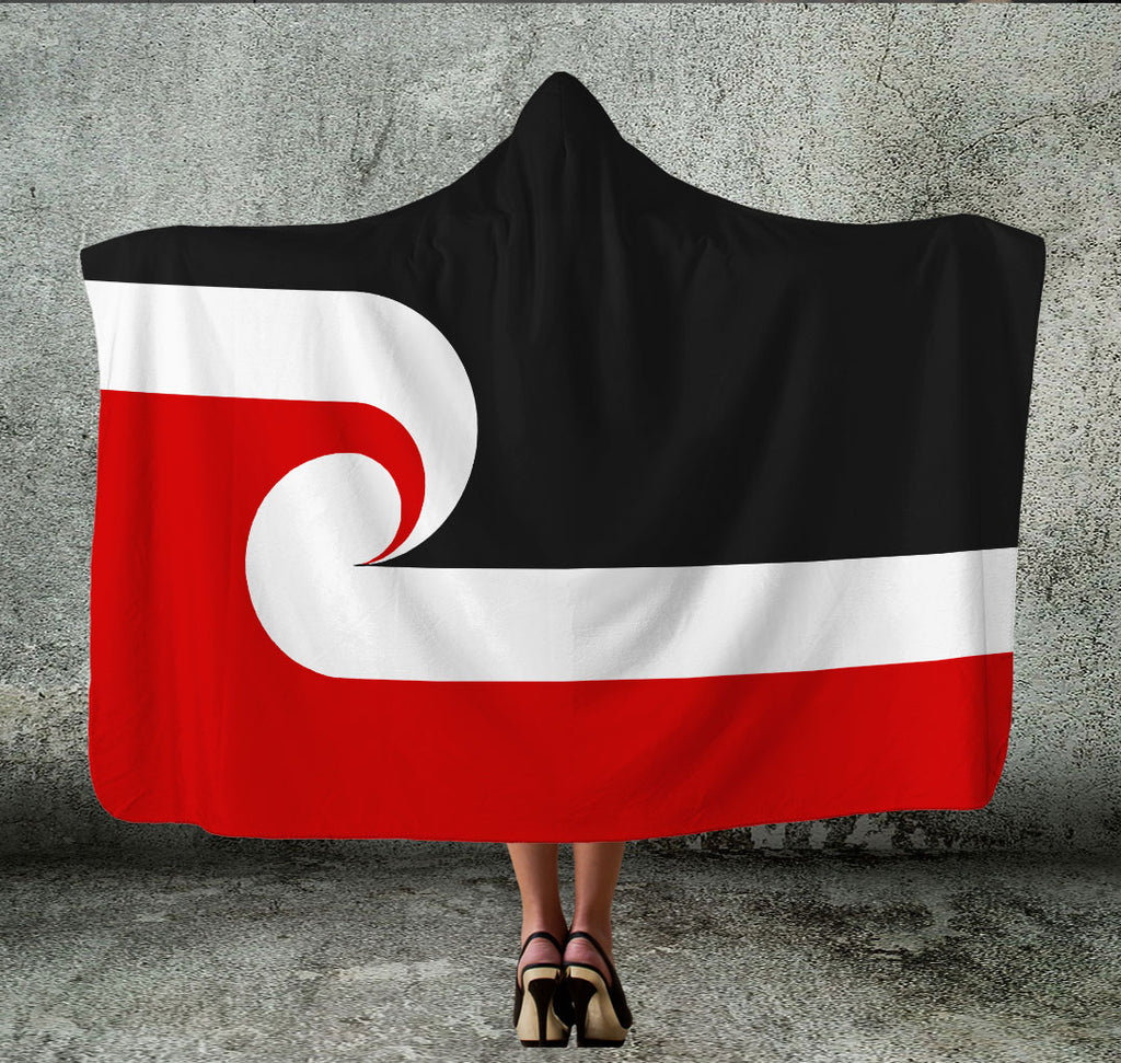 Maori Flag Hooded Blanket