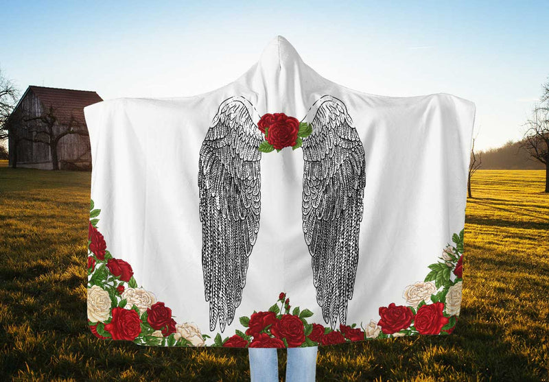 Angels and Roses Hooded Blanket