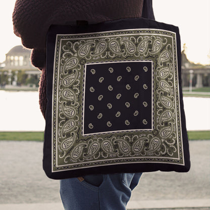 army green bandana tote bags