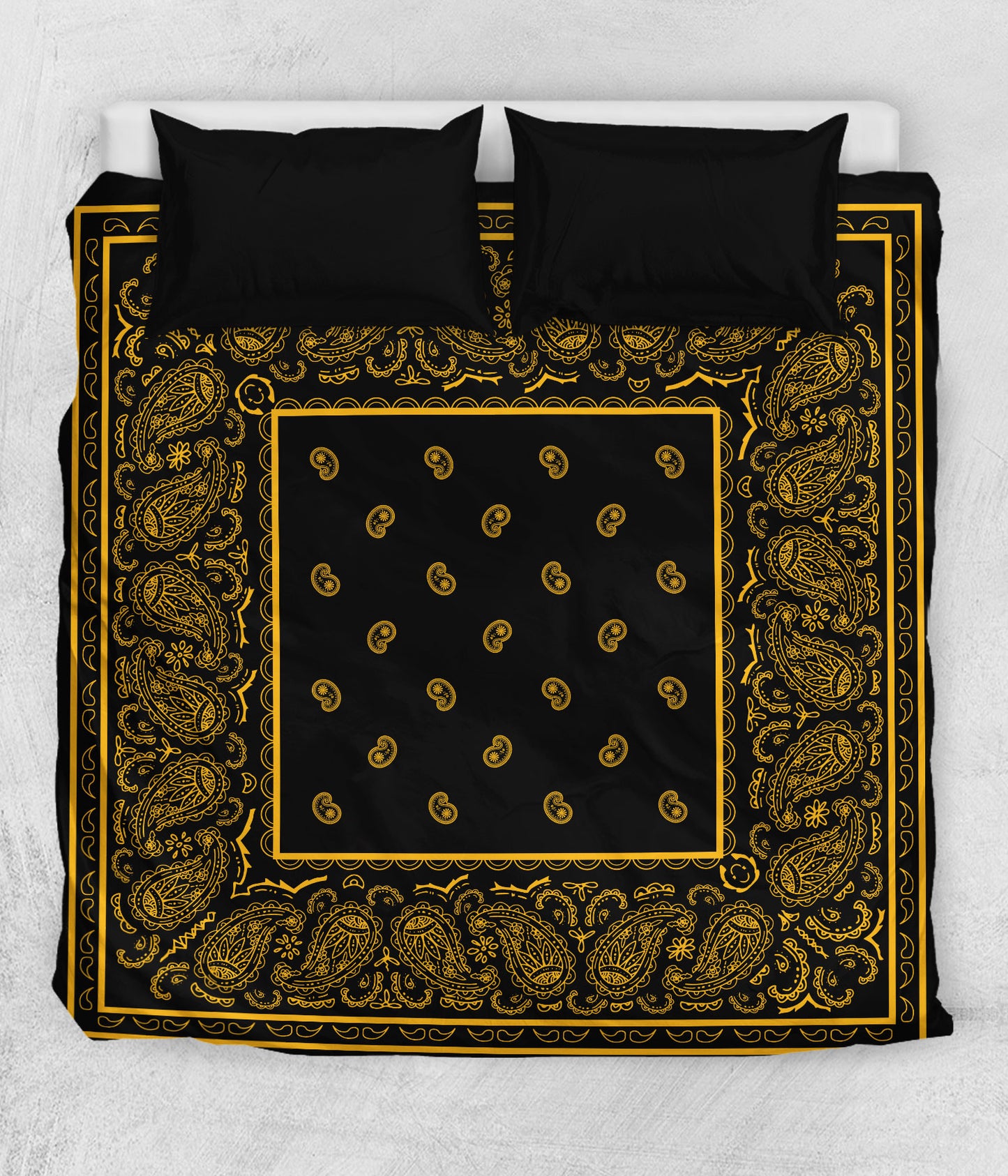 Black Gold Bandana Duvet Covets