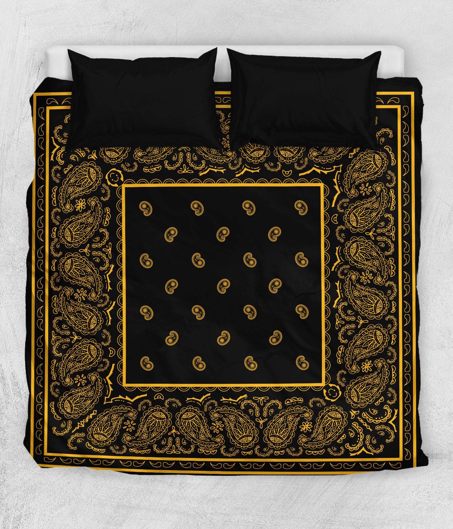 Black Gold Bandana Duvet Covets
