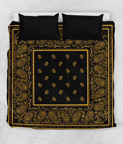 Black Gold Bandana Duvet Covets