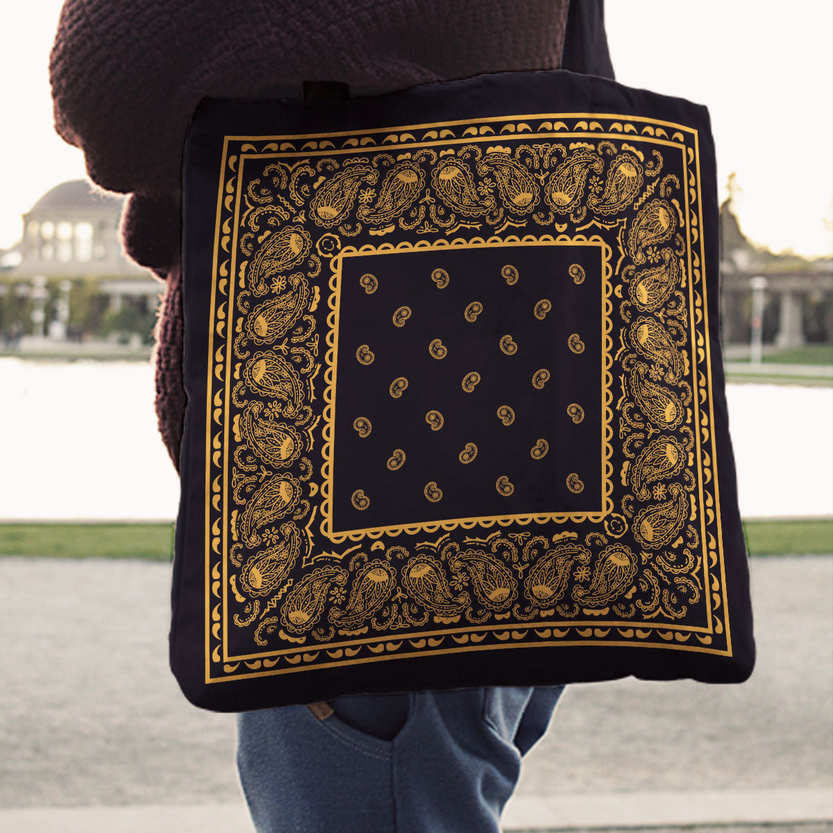 Black Gold Bandana Bag | The Bandana Blanket