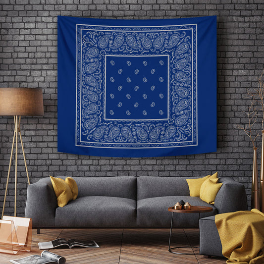 navy with gray wall art tapestry