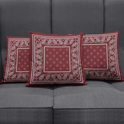 red bandana pillow