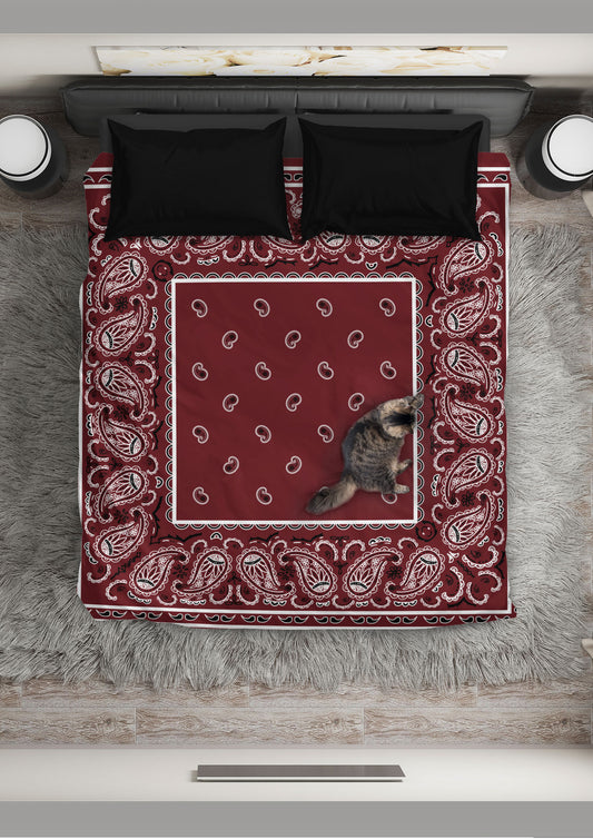 Burgundy Bandana Duvet Cover Sets