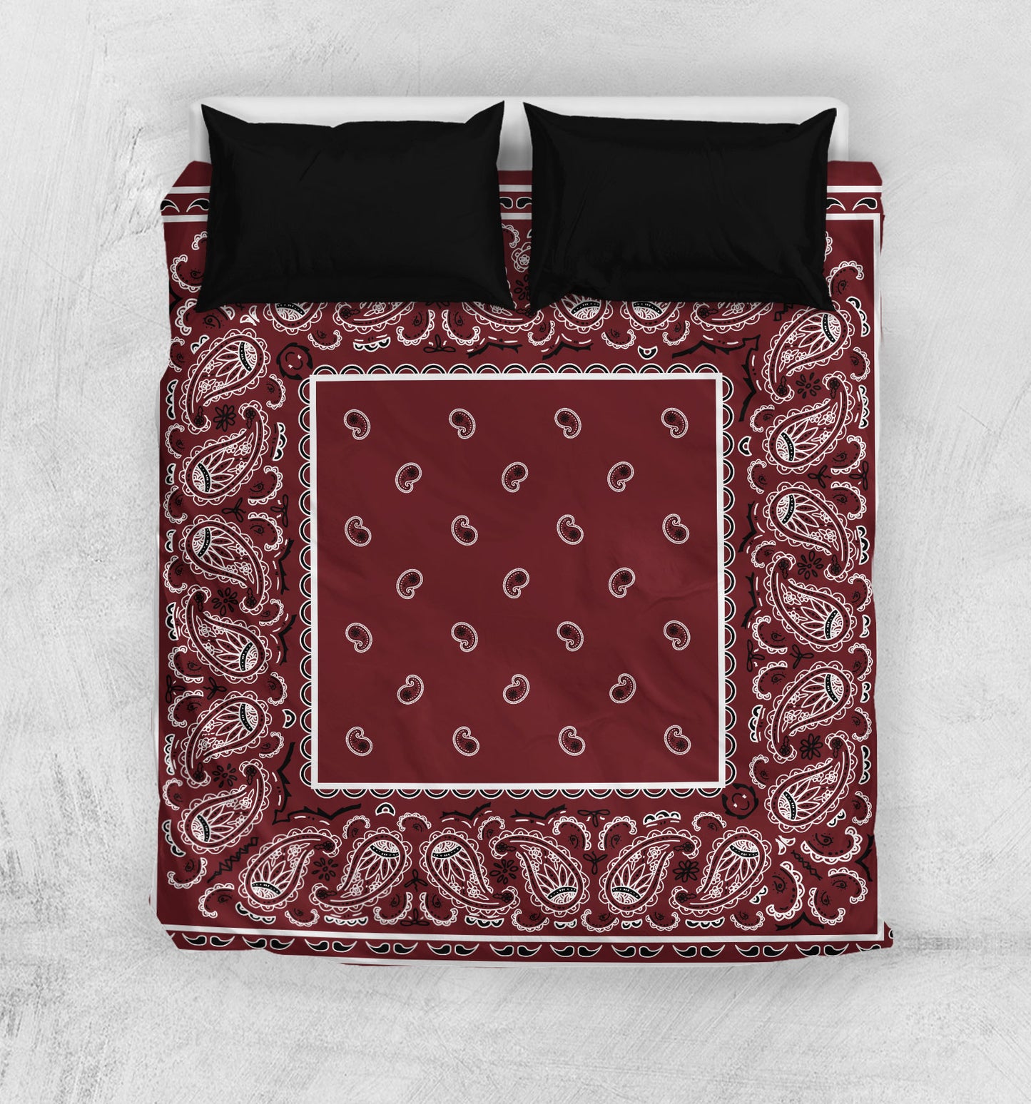 Red Bandana Duvet Cover Set