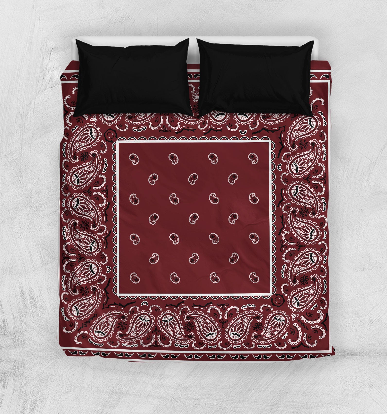Red Bandana Duvet Cover Set