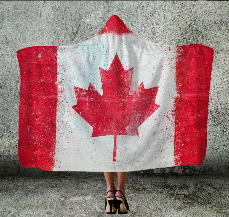 Ultimate Canadian Flag Hooded Blanket