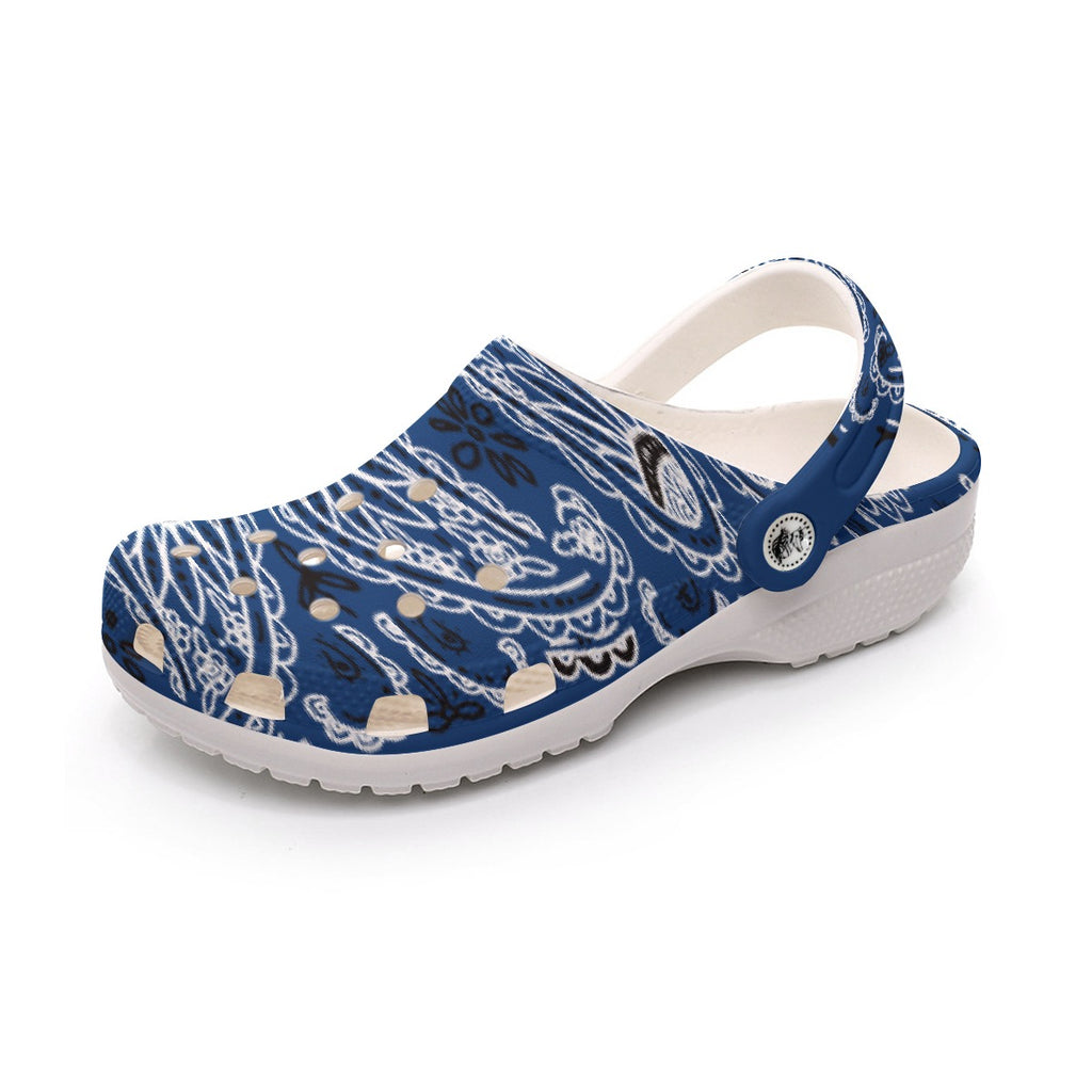 Women's Navy Classic Big Bandana Clogs