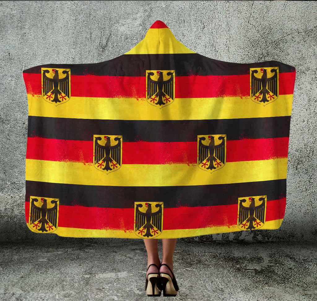 German Flag Hooded Blanket