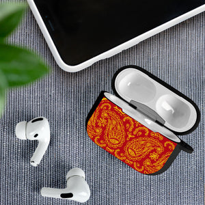 Red and Gold Bandana AirPods Case Covers