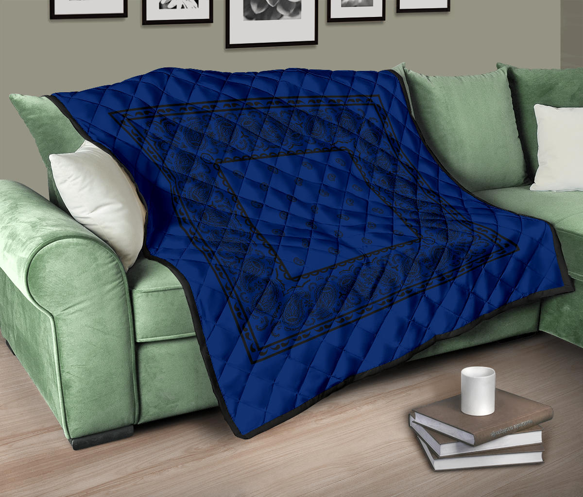 Quilt - Blue and Black Bandana Quilt