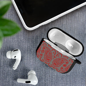 Gray and Red Bandana AirPods Case Covers