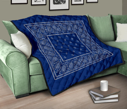 Quilt - Blue and Gray Bandana Quilt