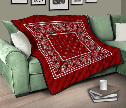 Maroon Bandana Throw Blanket