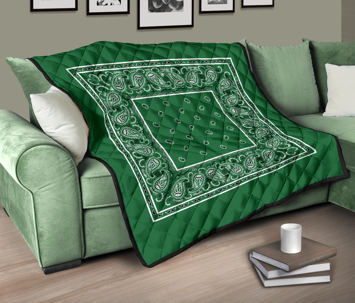 Quilt - Classic Green Bandana Quilt