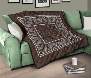 Brown Bandana Quilted Bedding