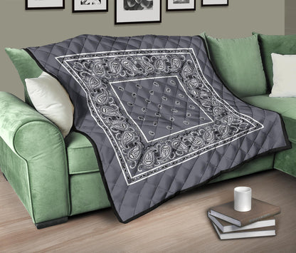 Quilt - Classic Gray Bandana Quilt