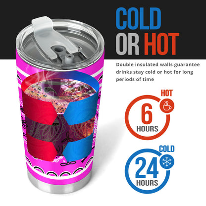 Abruptly Pink Bandana Tumblers