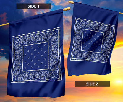 Royal Blue Bandana Home and Garden Flags