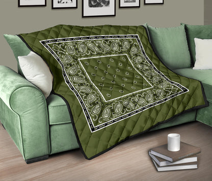 Quilt - Army Green Bandana Quilt
