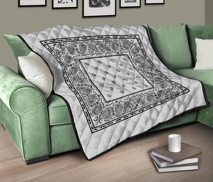 Quilt - Silver Gray Bandana Quilt