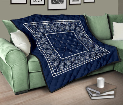 Quilt - Navy Blue Bandana Quilt