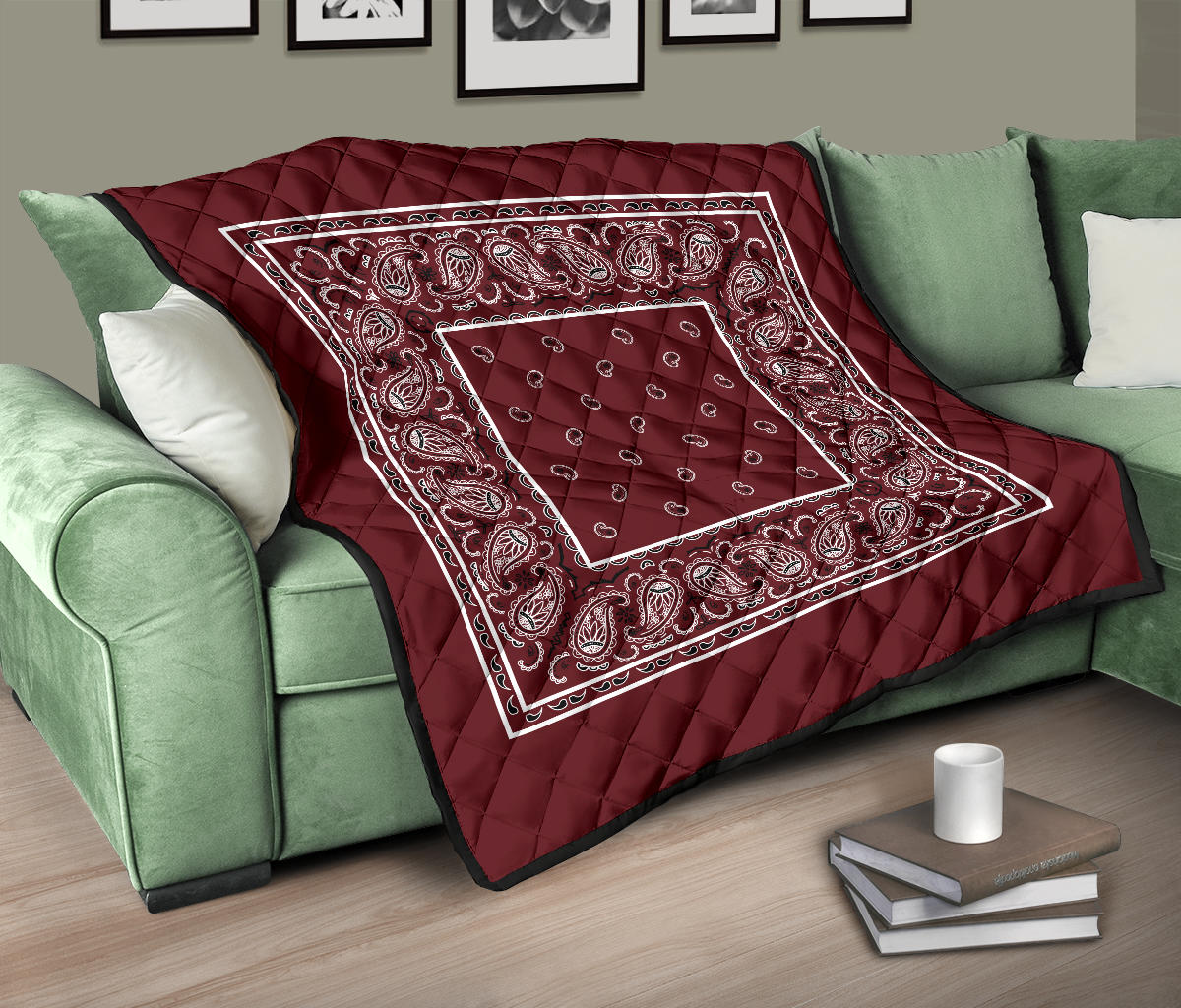 Quilt - Burgundy Bandana Quilt