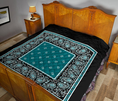 Peacock Teal Bandana Quilt