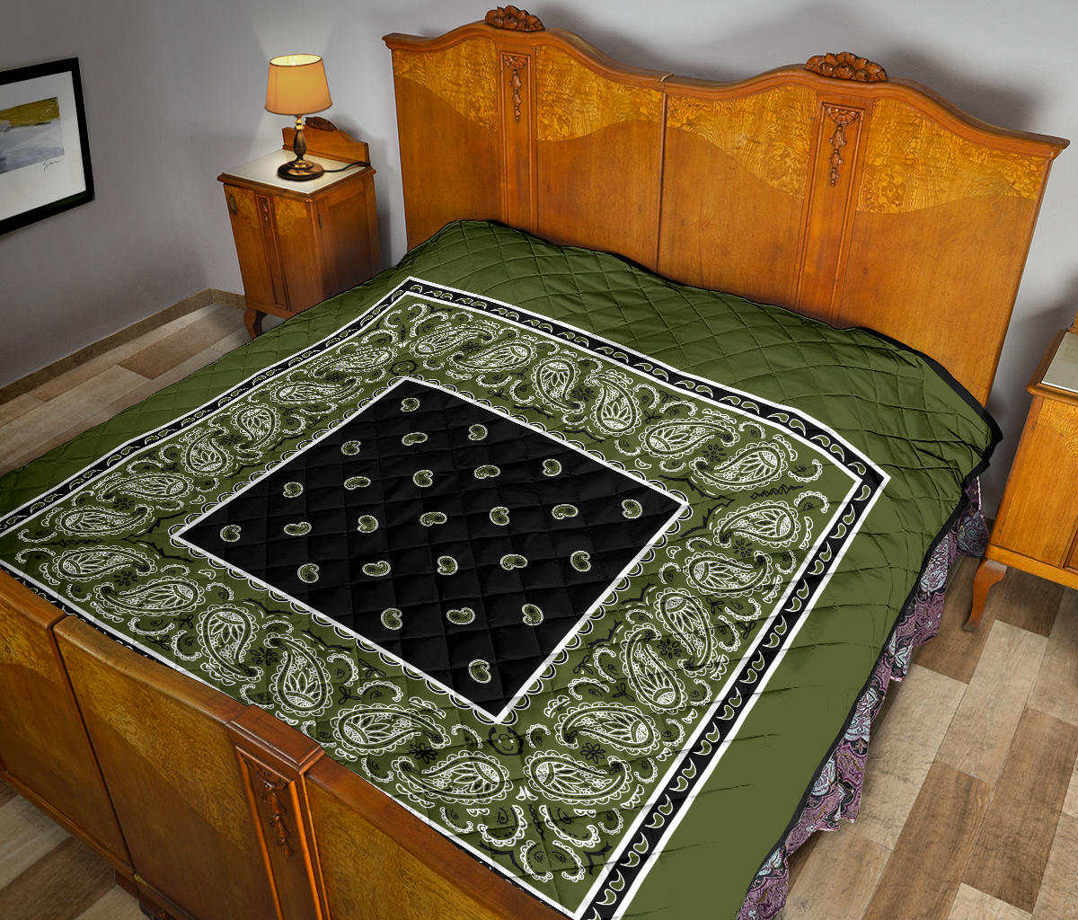 Army Green and Black Bandana Quilts