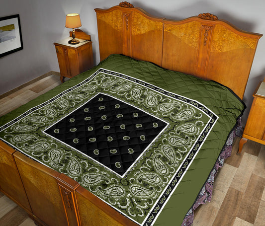 Army Green and Black Bandana Quilts