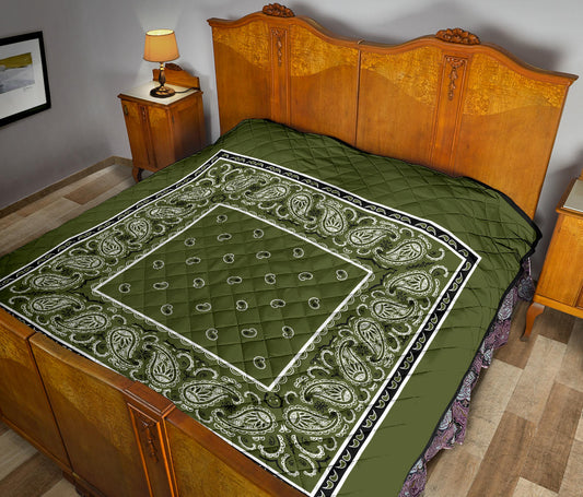 Quilt - Army Green Bandana Quilt